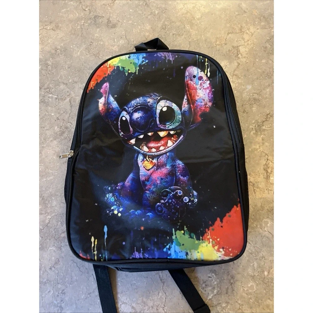 Lilo & Stitch Book Bag Double Zipper Backpack